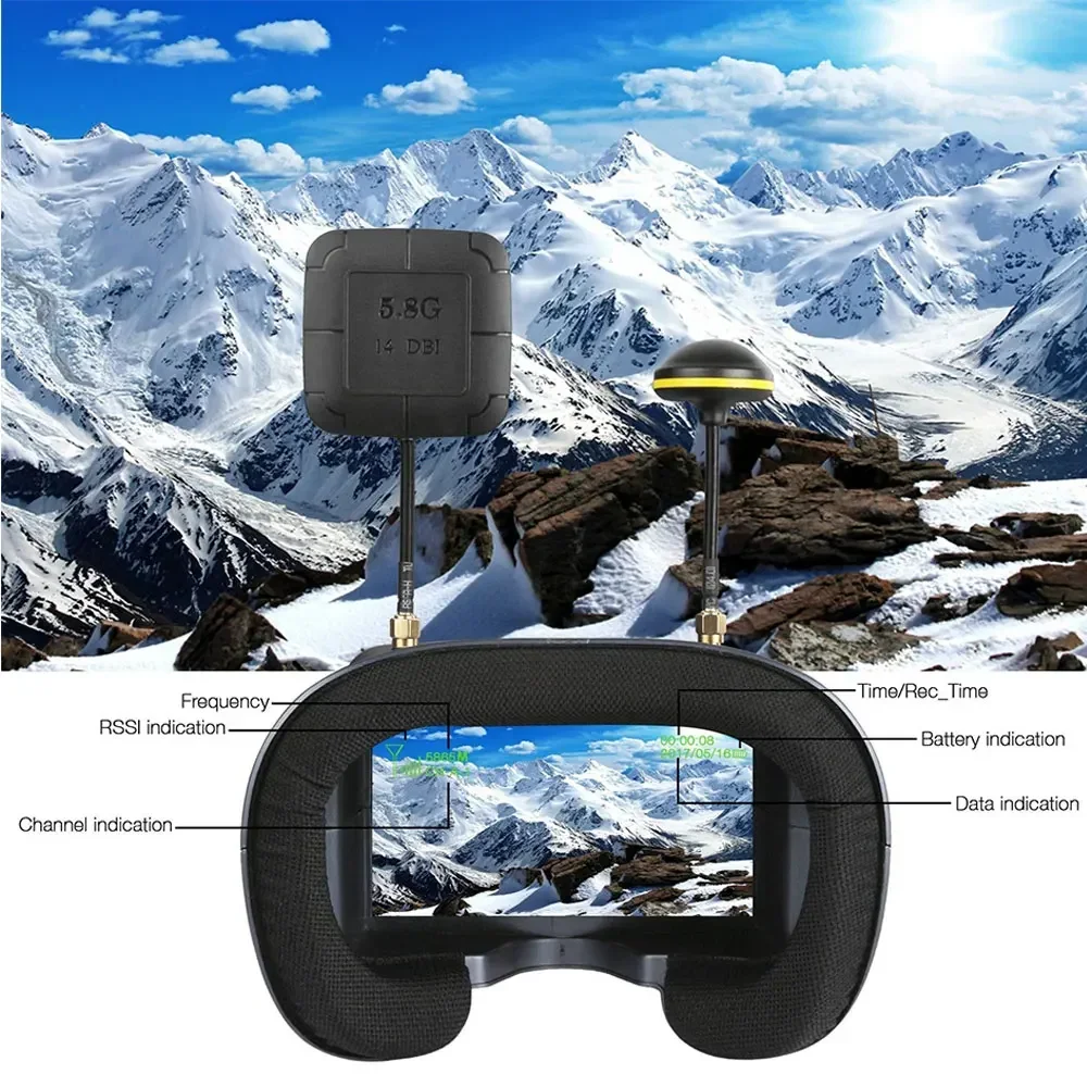 DP 5.8G FPV Goggles LS-008D 4. - Drone Racing Goggles recension och pris